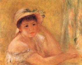 Woman with straw hat