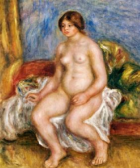 Nude Woman On Green Cushions