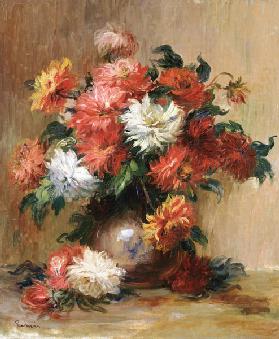 Still life with dahlias