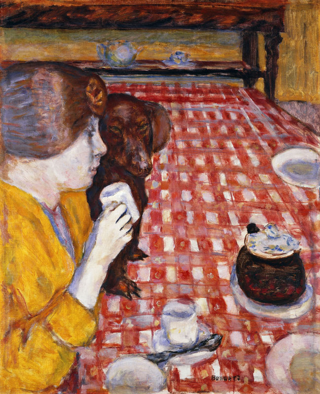 Gelb und Rot (Das karierte Tischtuch) / Jaune et Rouge (La Nappe aux Carreaux Rouges) de Pierre Bonnard