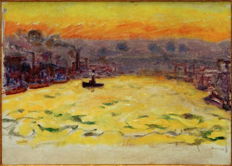 Le Port, soleil couchant de Pierre Bonnard