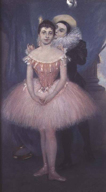 Pierrot and the Dancer de Pierre Carrier-Belleuse