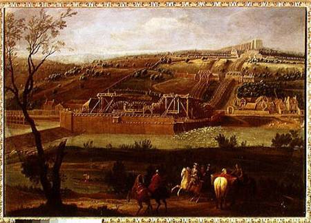 View of the Marly Machine and the Aqueduct at Louveciennes de Pierre-Denis Martin