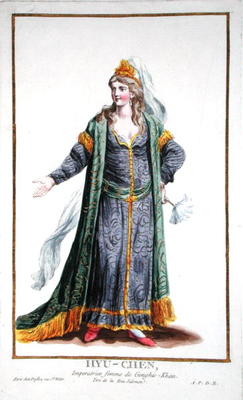 Hyu-Chen, wife of Genghis Khan, from 'Receuil des Estampes, representant les Rangs et les Dignites, de Pierre Duflos