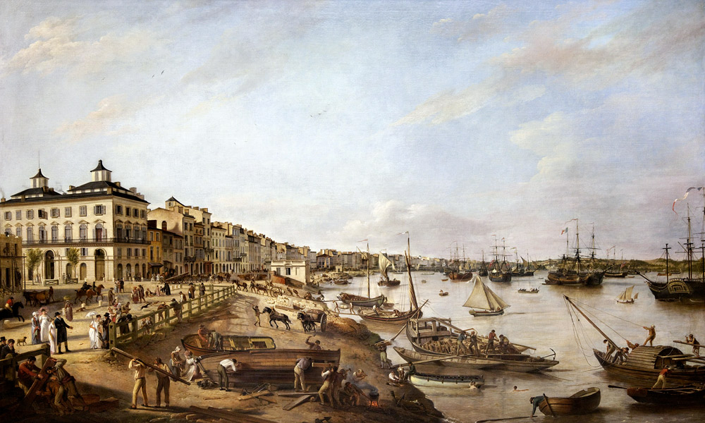 View of part of the port and the docks of Bordeaux, known as the Chartrons and Bacalan de Pierre Lacour