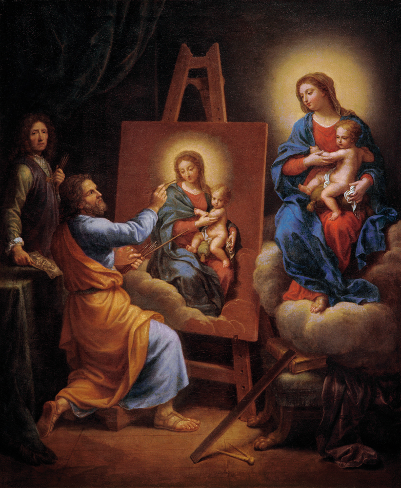 P.Mignard, Hl. Lukas malt die Madonna de Pierre Mignard