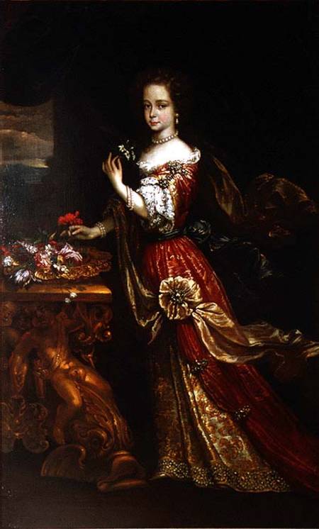 Portrait of a lady, possibly Henrietta Anne, Duchess of Orleans (1644-70), daughter of Charles I de Pierre Mignard