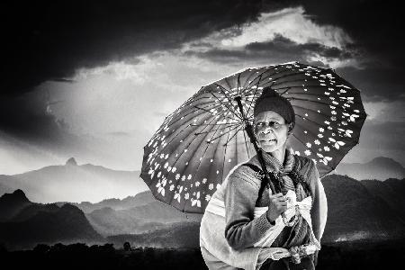 lady with umbrella