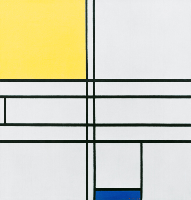 Composition C; Blue yellow/1936 de Piet Mondrian