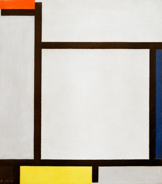 Composition with red…/ 1921 de Piet Mondrian