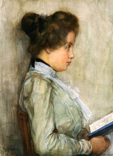 Female Torso in Profile with Book de Piet Mondrian