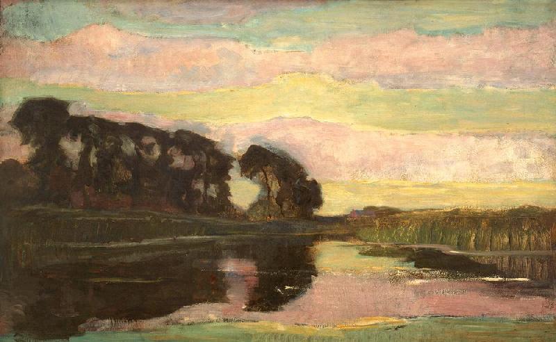 River landscape with…/c. 1907 de Piet Mondrian