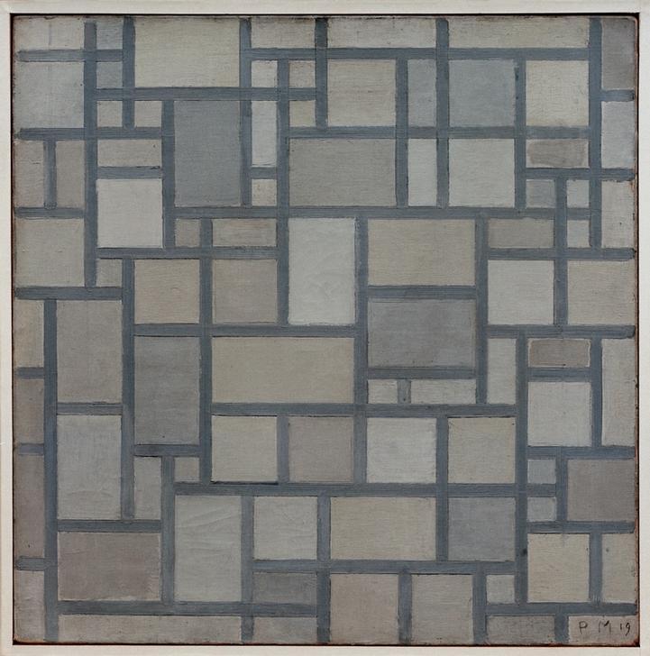 Composition With Lattice de Piet Mondrian