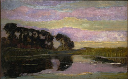 Riverscape with a Row of Trees at Left de Piet Mondrian