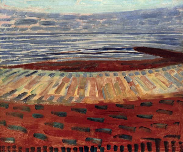 Sea after sunset de Piet Mondrian