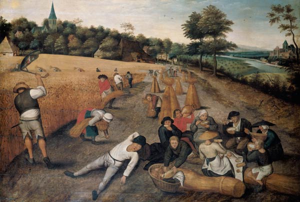 At the grain harvest de Pieter Brueghel el Joven
