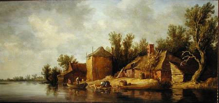 River landscape de Pieter de Neyn