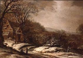 Winter Landscape with Cottages