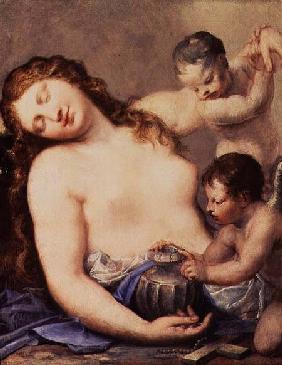 Penitent Mary Magdalene with putti