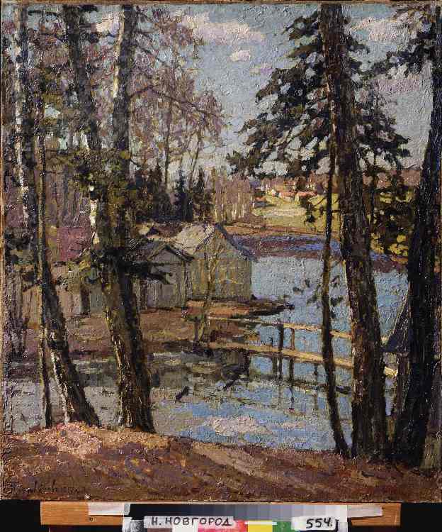 Kleiner Teich im Frühling de Pjotr Petrowitschev