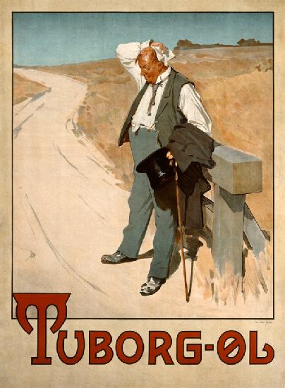 Advertising placard for Tuborg beer, 1900 of Erich