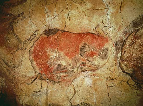 Bison from the Altamira Caves, Upper Paleolithic de Prehistoric