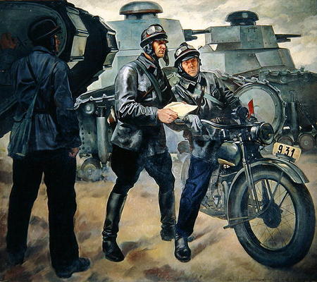 Tank Men, 1928 (oil on canvas) de Pyotr Mitrofanovich Shukhmin