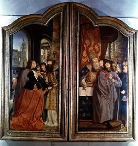 The Holy Kinship, or the Altarpiece of St. Anne, detail of the reverse of the central panels