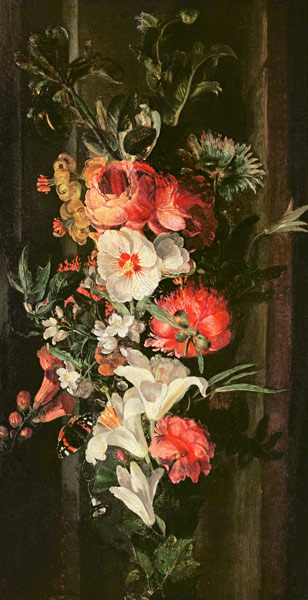 Still Life with Roses, Lilies and Other Flowers de Rachel Ruysch