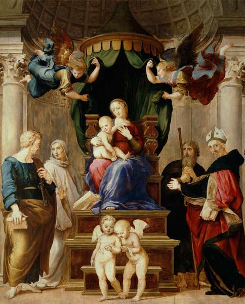 Die Madonna unter dem Baldachin. de Raffaello Sanzio