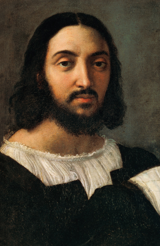 Self-portrait (detail from the double portrait) de Raffaello Sanzio