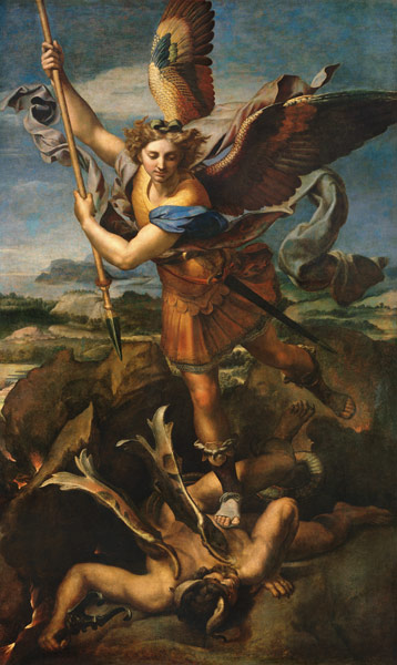 San Miguel derrota a Satanás de Raffaello Sanzio