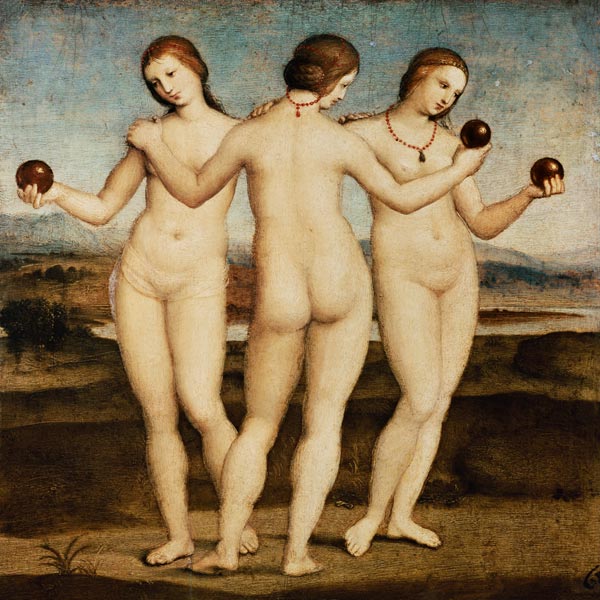 Las tres gracias de Raffaello Sanzio