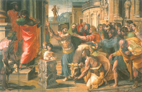 The victim of Lystra de Raffaello Sanzio