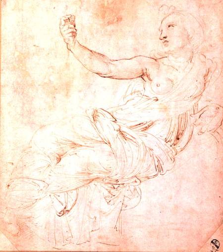 Study of Ariadne, for 'The Parnassus' de Raffaello Sanzio
