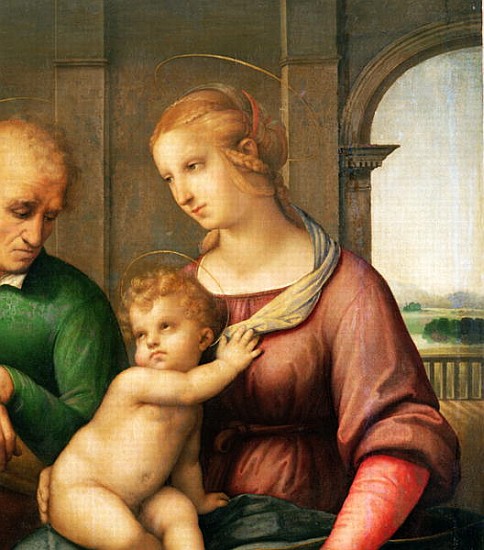 The Holy Family, 1506 (detail of 47576) de Raffaello Sanzio