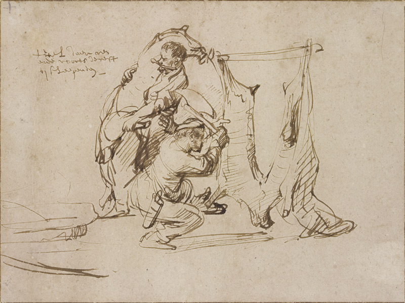 Two butchers de Rembrandt van Rijn