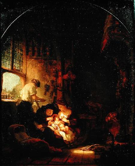 The Carpenter's Shop de Rembrandt van Rijn