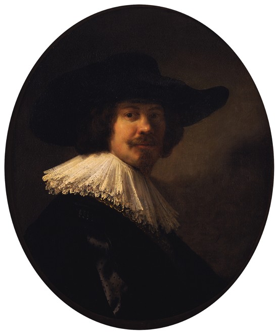Portrait of a Man in a Broad-Brimmed Hat de Rembrandt van Rijn