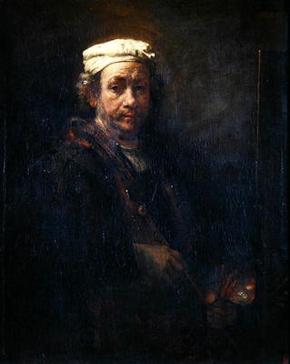 Portrait of the Artist at his Easel, 1660 (oil on canvas) de Rembrandt van Rijn