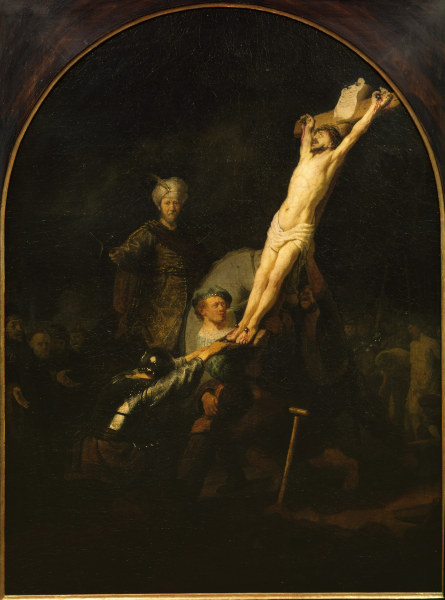 Rembrandt / Erection of the Cross. de Rembrandt van Rijn