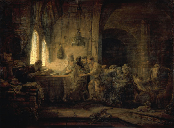 Rembrandt / Workers in the Yineyard de Rembrandt van Rijn