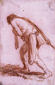 Study of a man who pulls a rope. de Rembrandt van Rijn