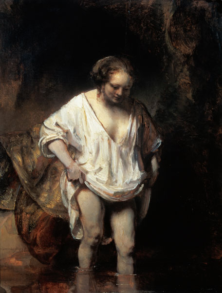 Woman Bathing in a Stream de Rembrandt van Rijn