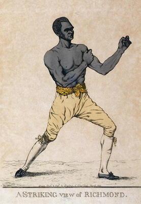 A striking view of Richmond, a portrait of the boxer, 1810 (etching)