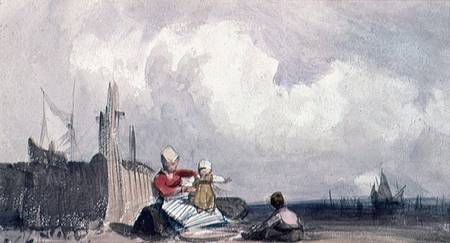 Fisherfolk on the Beach de Richard Parkes Bonington