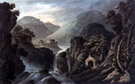 Classical landscape with cascade de Robert Adam