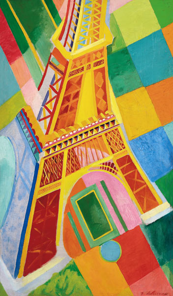 Delaunay_Tour Eiffel en reproducción impresa o copia al óleo sobre lienzo.