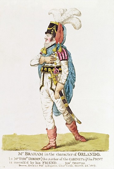 M.John Braham (1777-1856) the character of Orlando de Robert Dighton