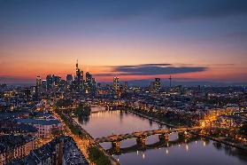 Frankfurt Skyline at sunset